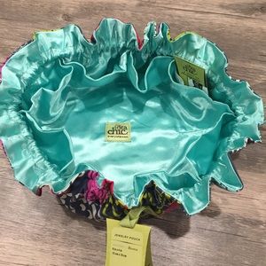 Iota Chic Satin Jewelry/Makeup Bag